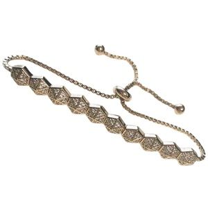 Banana Republic Adjustable Drawstring Bracelet Gold color